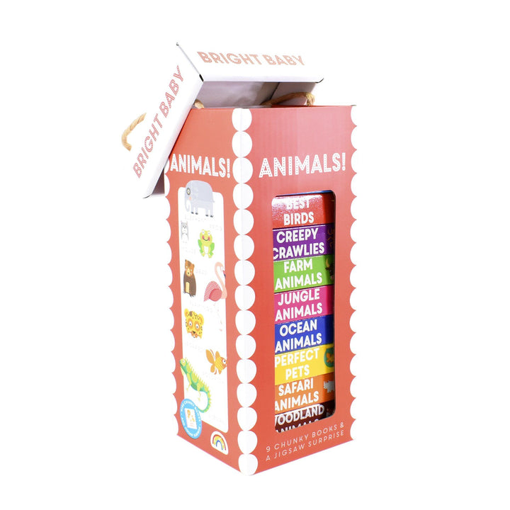 Bright Baby Animals Book Tower 9 Books – Ages 0-5 – Board Books - Fiona Powers 0-5 Really Decent Books