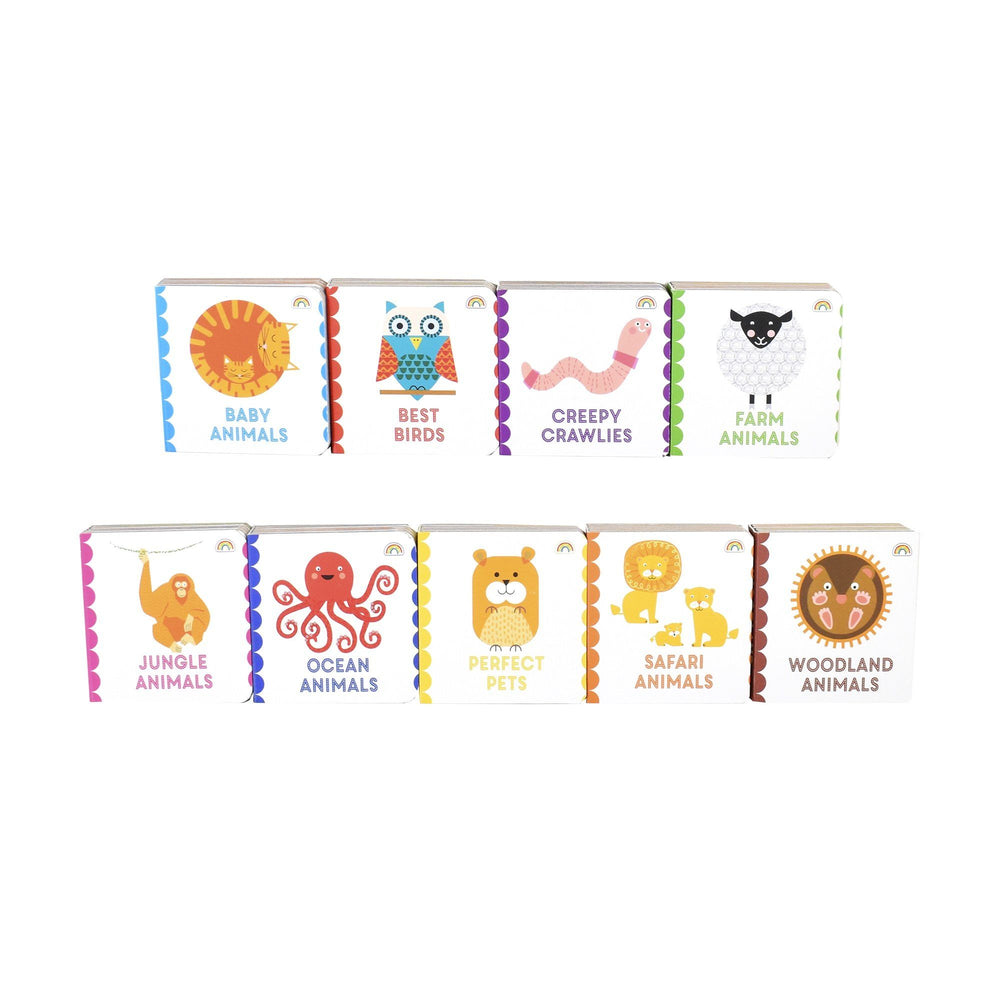 Bright Baby Animals Book Tower 9 Books – Ages 0-5 – Board Books - Fiona Powers 0-5 Really Decent Books