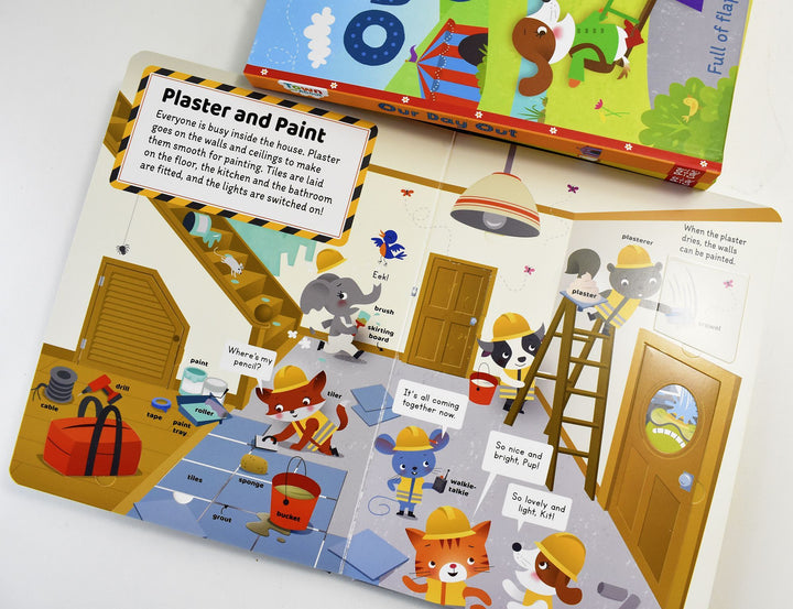 Town & About Full Of Flaps & Facts 4 Board Books Children Set By Rebecca Gerlings - Ages 0-5 0-5 Pat A Cake