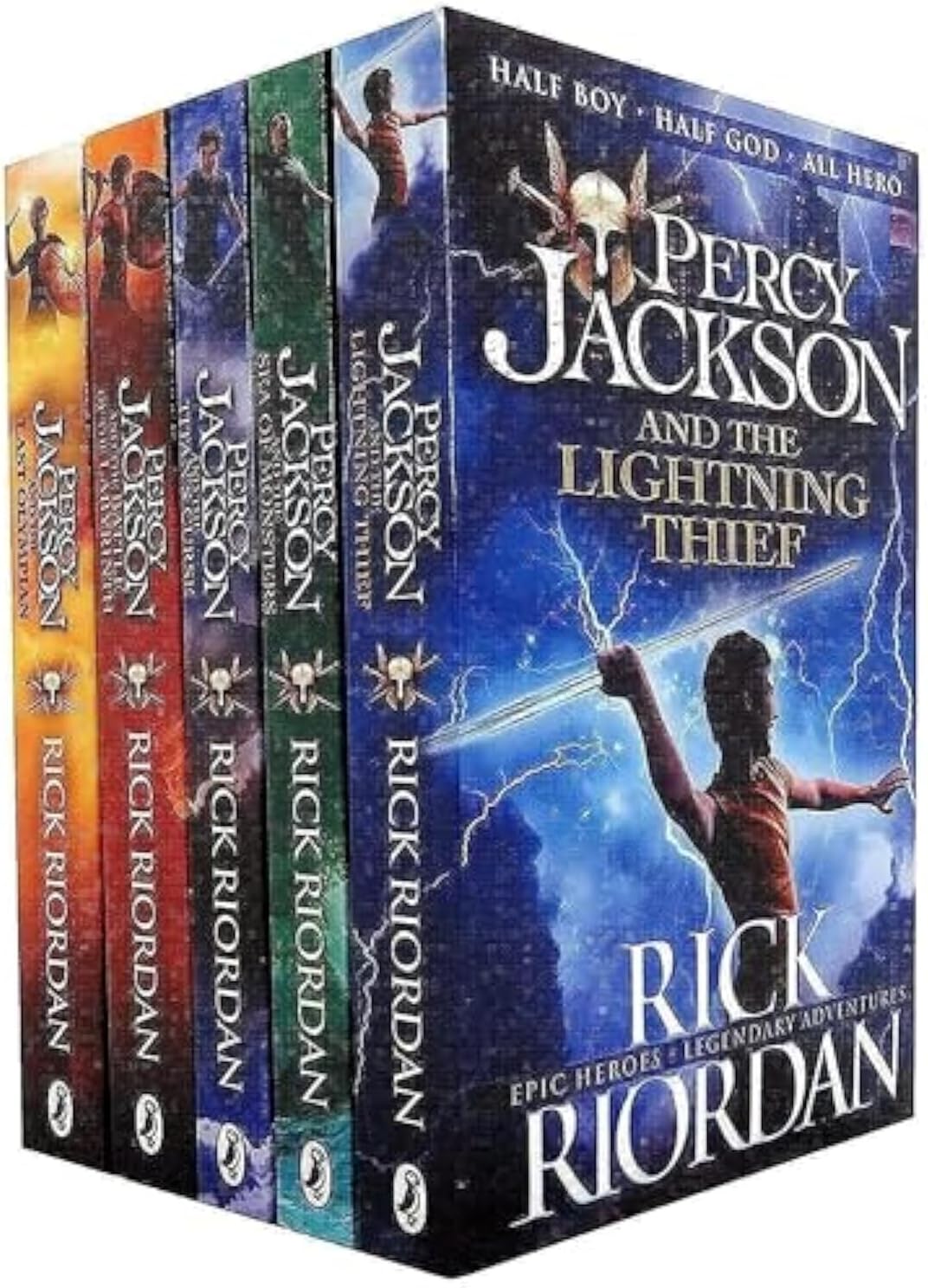 Percy Jackson Series by Rick Riordan 5 Books Collection Box Set - Ages   American Bookworm