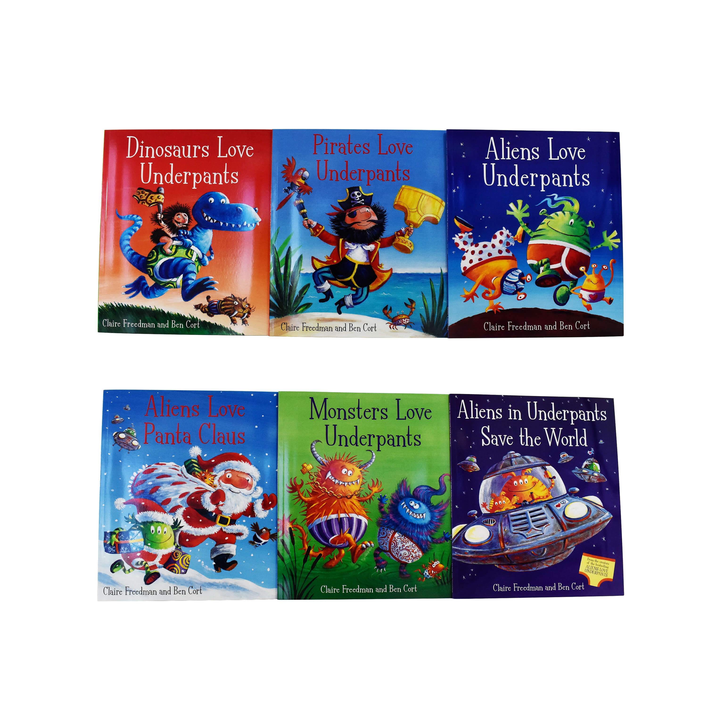 monsters love underpants Aliens Love Underpants Collection 6 Children Picture Books Set