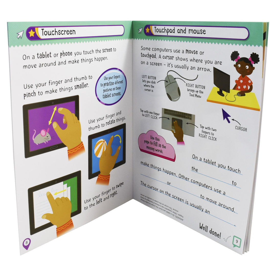 Get Set Go Computing 4 Books - Ages 5-7 - Paperback - Miles Kelly 5-7 Miles Kelly