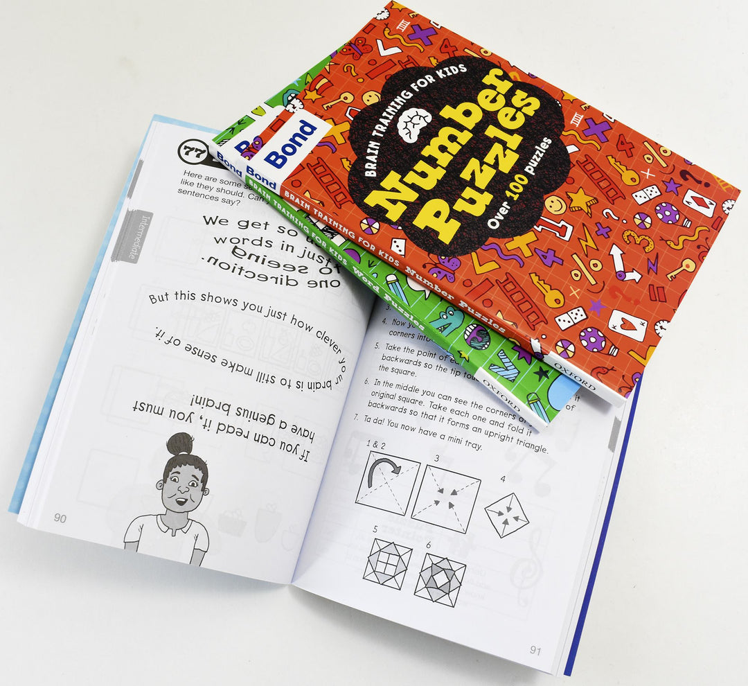 Bond Brain Training Puzzles for Kids Oxford 3 Books Collection - Age 7-9 - Paperback 7-9 OUP Oxford
