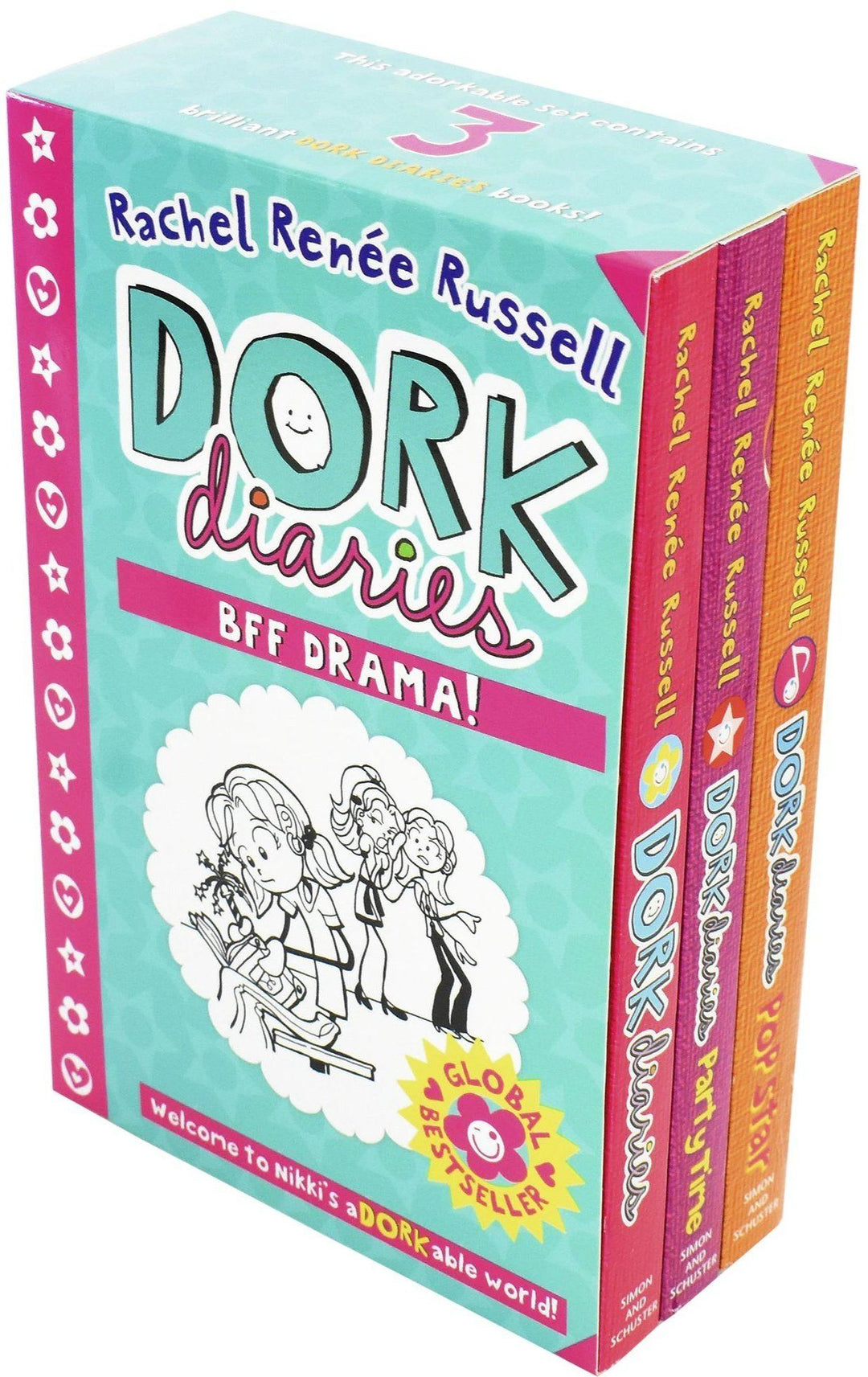 Dork Diaries BFF Drama 3 Books Box set - Ages 9-14- Paperback By Rachel Renee Russell 9-14 Simon & Schuster