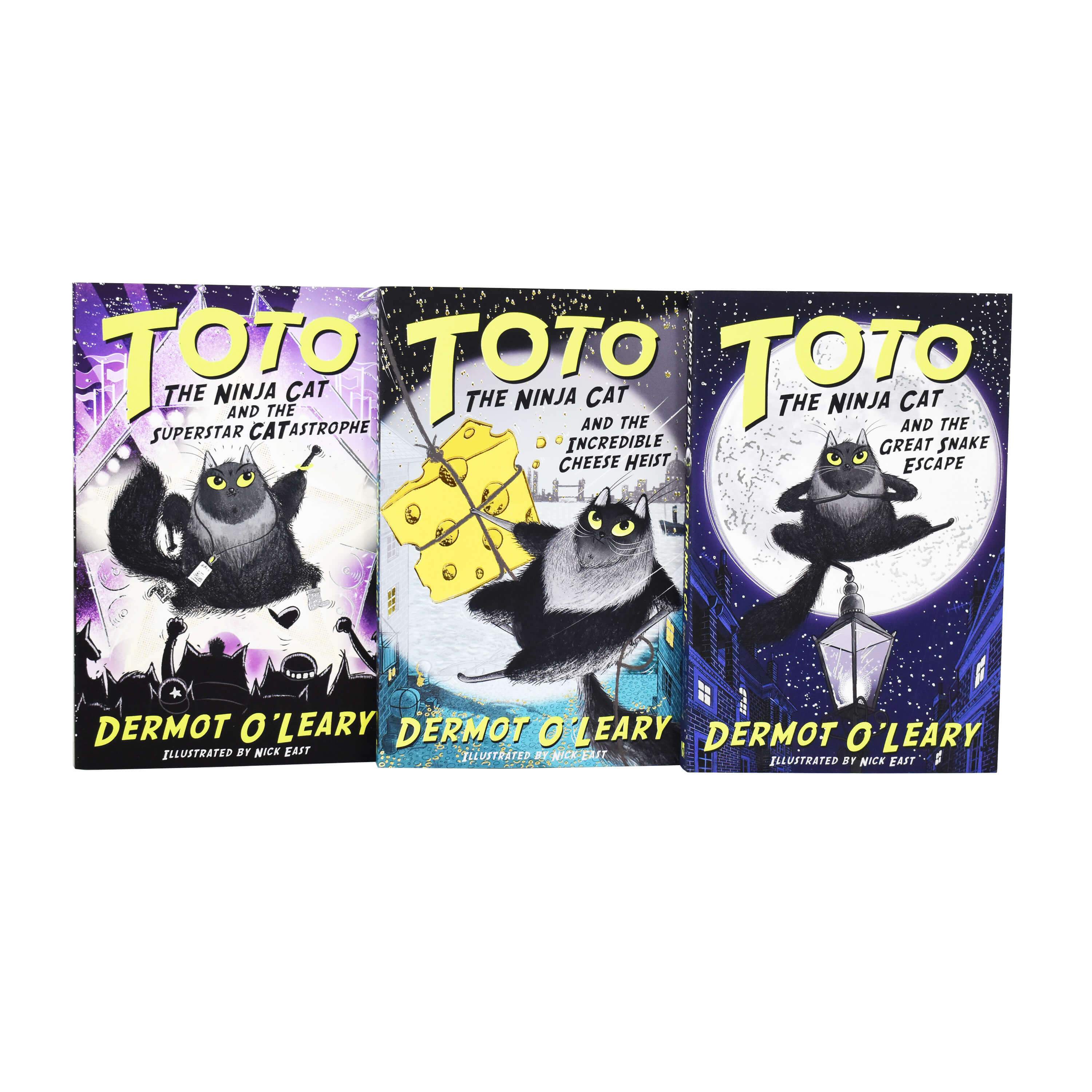 Toto the Ninja Cat Series By Dermot O'Leary 3 Books Collection Set