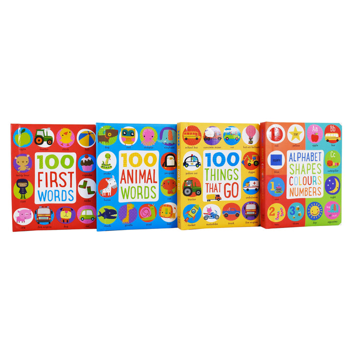 First Words Collection 4 Baby Children Kids Books Box Set (400+ Words to Learn) -Baord Books - Age 0-5 0-5 Make Believe Ideas Ltd