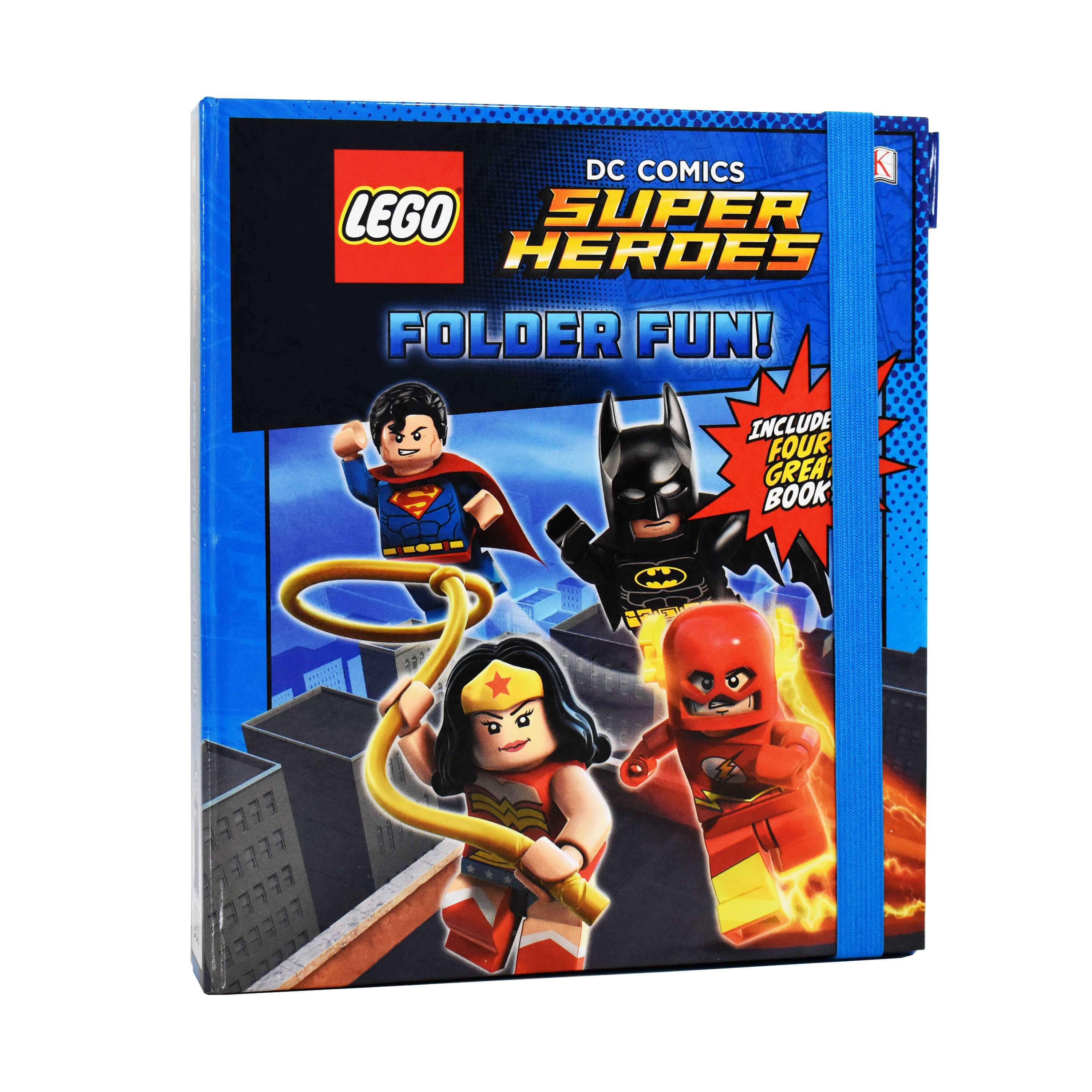 Lego DC Comics Super Heroes Folder Fun include 4 Books - Age 7-9