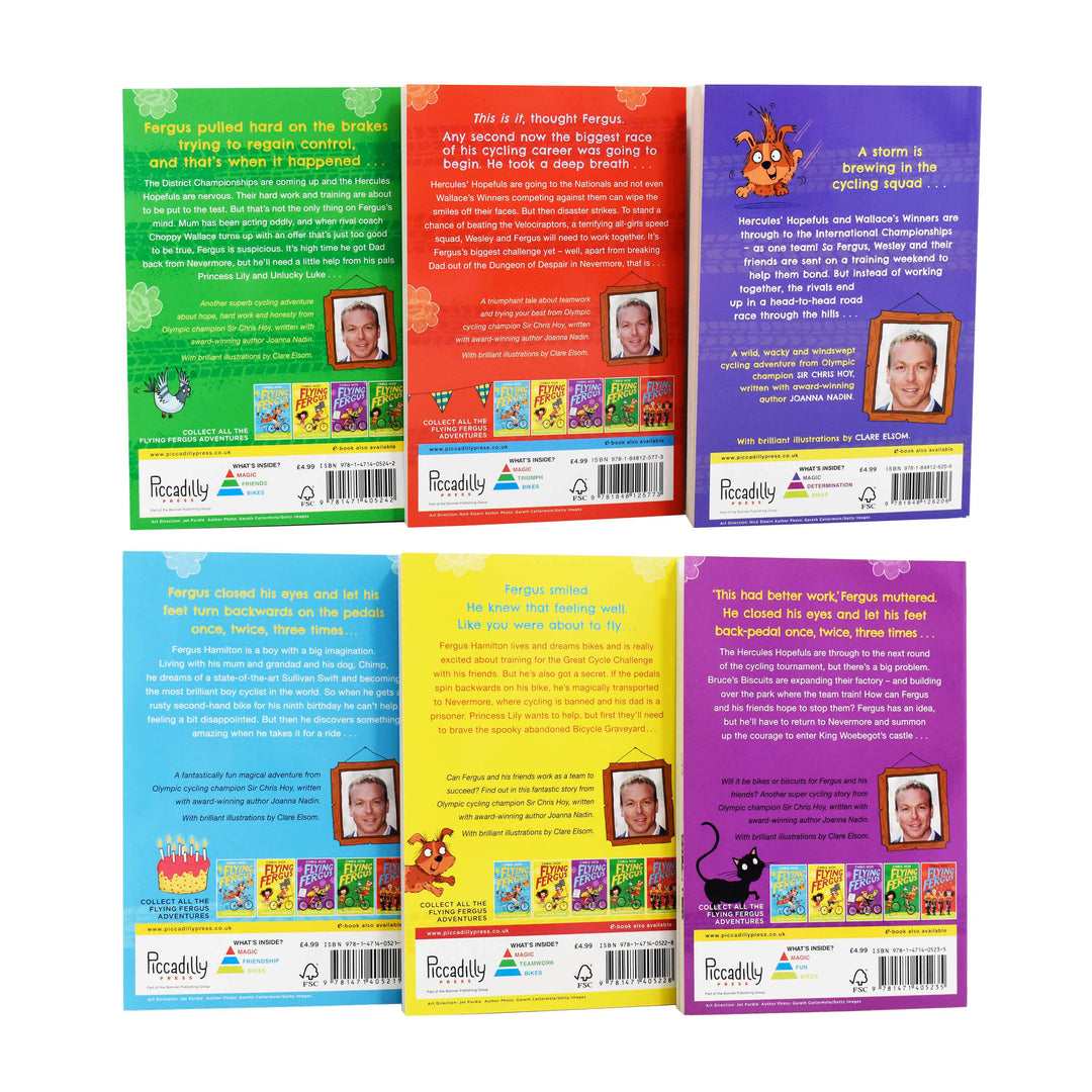 Flying Fergus 6 Book Collection - Ages 7-9 - Paperback - Sir Chris Hoy 7-9 Piccadilly Press