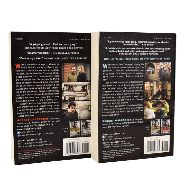 Cormoran Strike Series by Robert Galbraith 2 Books Set (The Silkworm, Career of Evil) - Adult - Paperback Adult Mulholland Books