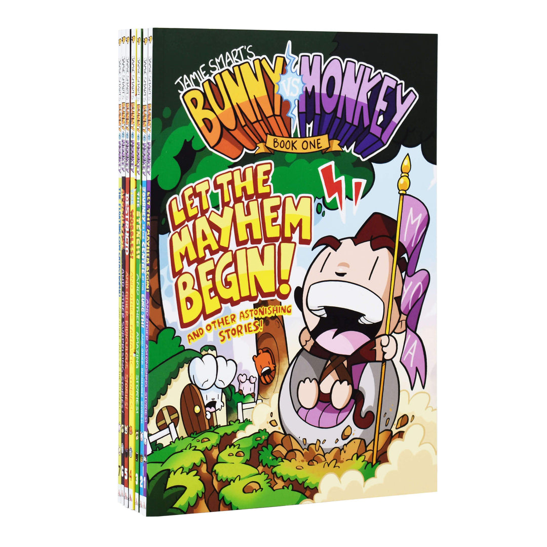 Bunny vs Monkey Series 1 to 7 Books Collection Set By Jamie Smarts - Ages -5-7 - Paperback 5-7 David Fickling Books