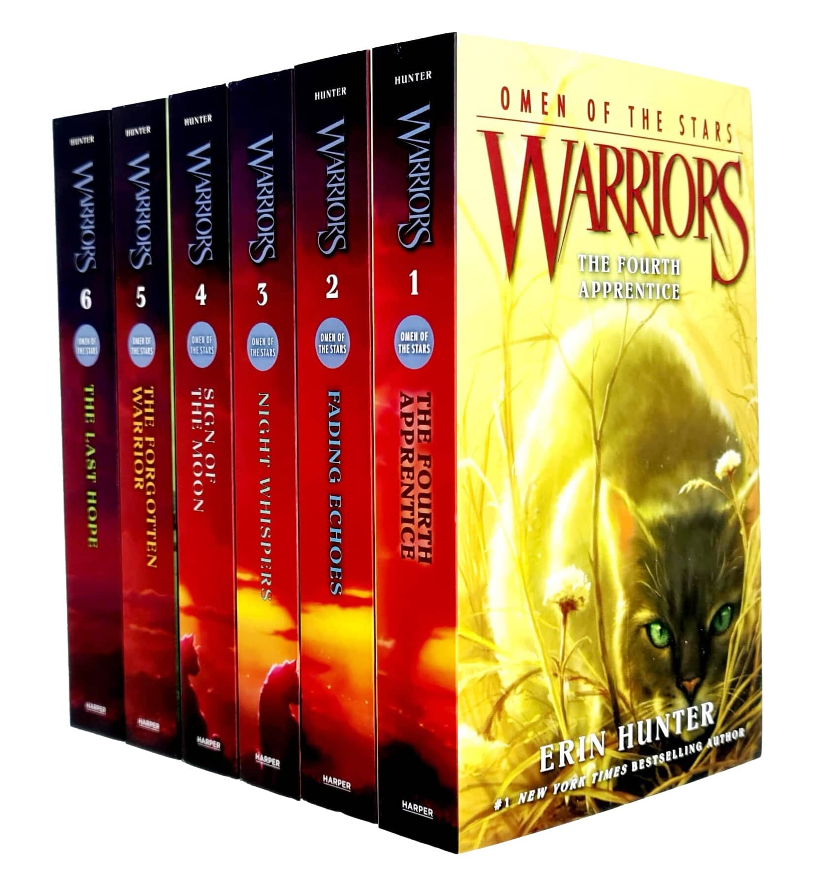 Warrior Cats by Erin Hunter: Series 4 Omen of the Stars 6 Books
