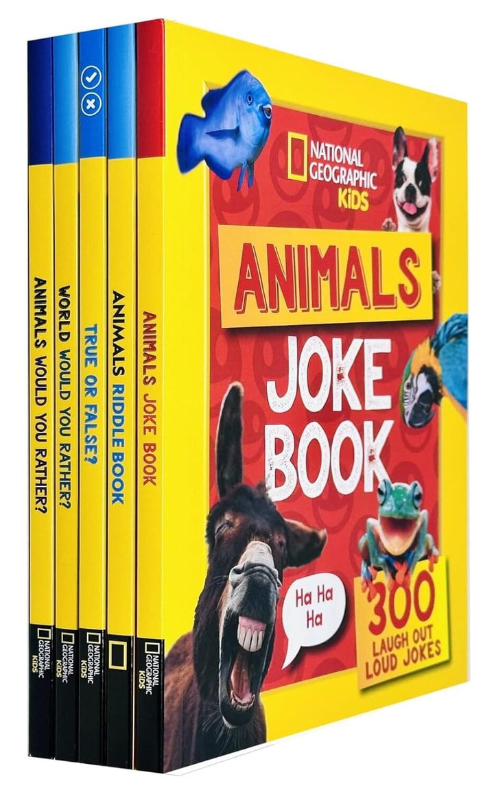 National Geographic Kids Animals Joke Book: 300 Laugh-Out-Loud Jokes 5 Books Collection Set - Ages 6+ - Paperback