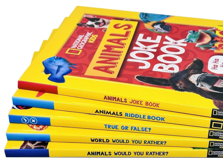 National Geographic Kids Animals Joke Book: 300 Laugh-Out-Loud Jokes 5 Books Collection Set - Ages 6+ - Paperback