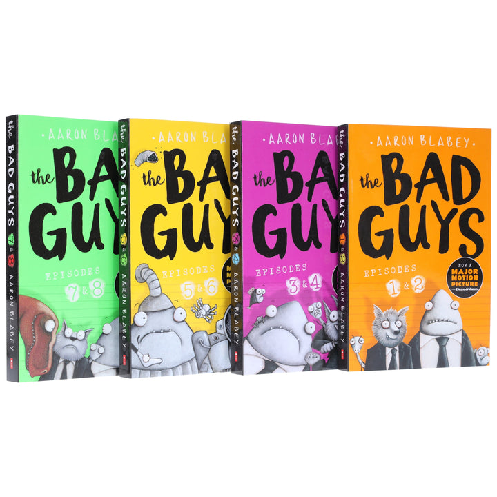 The Bad Guys Episodes by Aaron Blabey: 1-8 Collection 4 Books Set - Ages 7-9 - Paperback