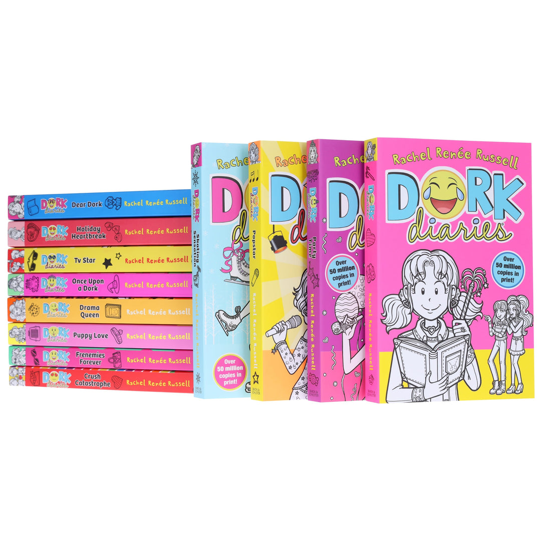 Dork Diaries Series (Vol. 1-12) By Rachel Renee Russell 12 Books Collection Set- Ages 9-14 - Paperback