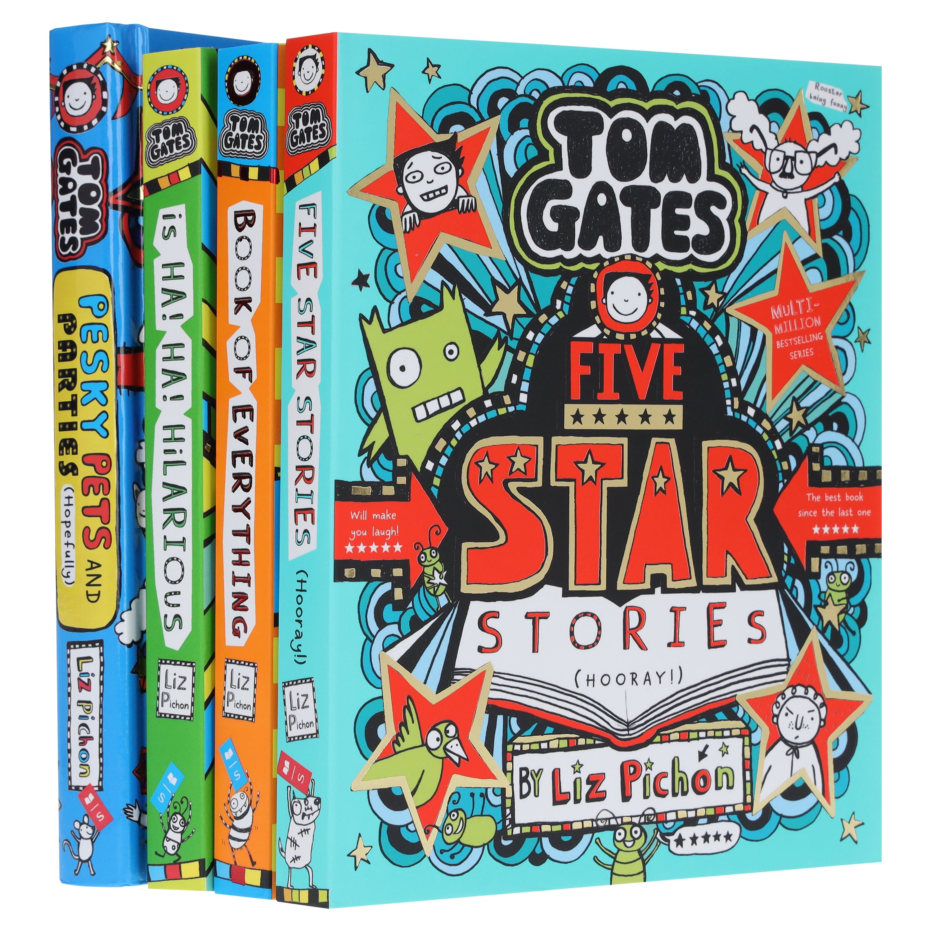 Tom Gates Series (Book 21-24) by Liz Pichon 4 Books Collection Set