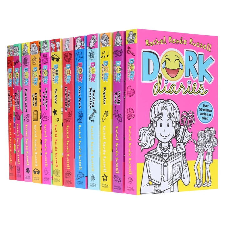 Dork Diaries Series (Vol. 1-12) By Rachel Renee Russell 12 Books Collection Set- Ages 9-14 - Paperback