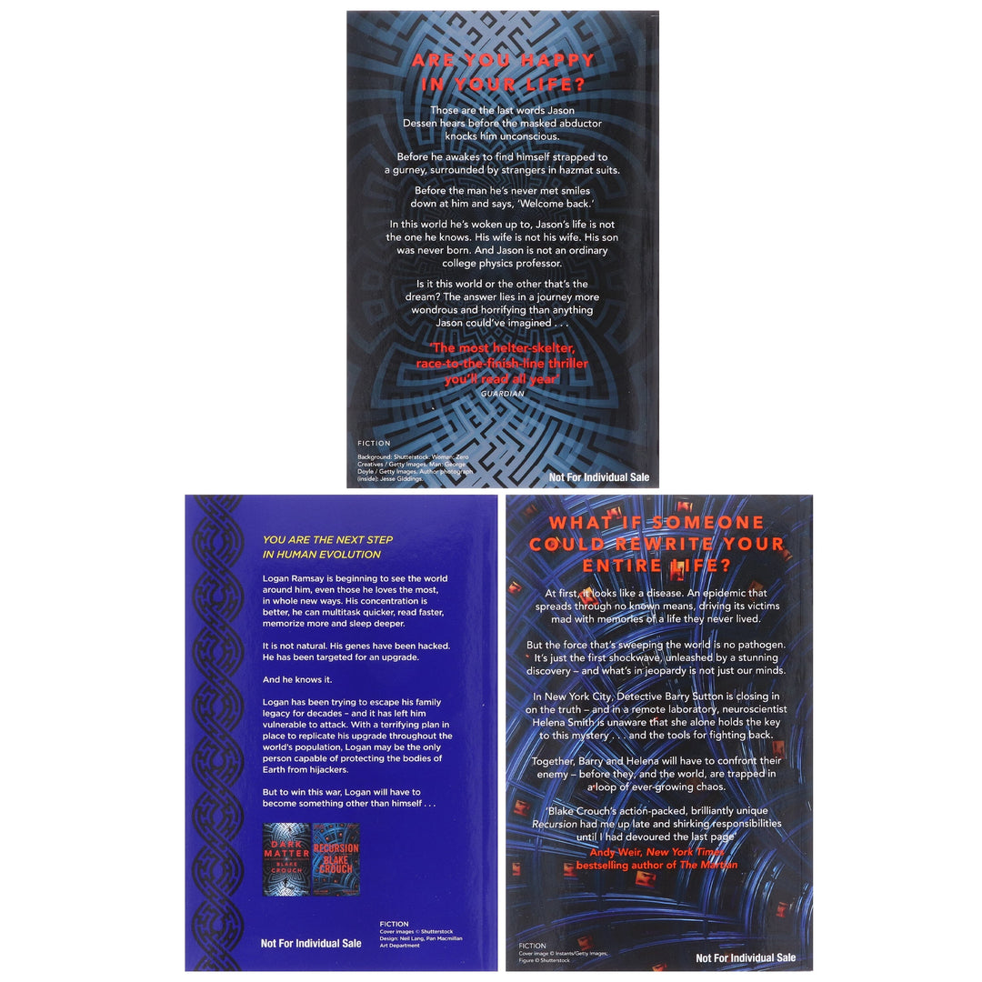 Blake Crouch 3 Books Collection Set - Fiction - Paperback Fiction Pan Macmillan