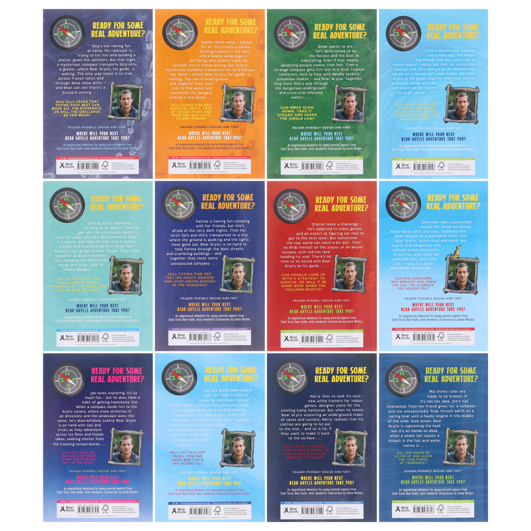 Bear Grylls The Complete Adventures Collection 12 Books Set - Ages 7+ - Paperback