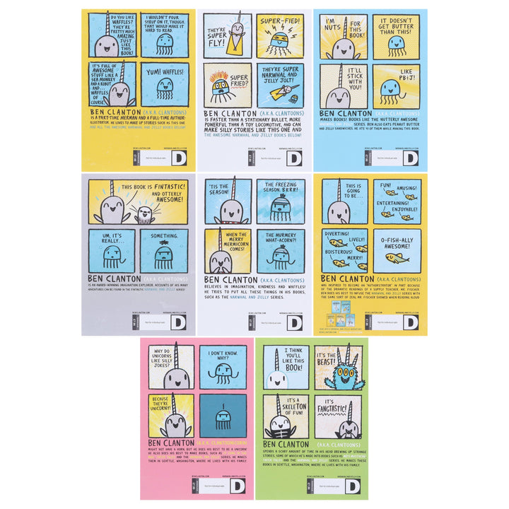 Narwhal and Jelly Series By Ben Clanton 8 Books Collection Set - Ages 4-8 - Paperback