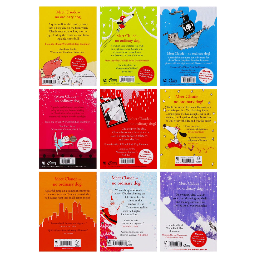 Claude A Rather Smashing Collection by Alex T. Smith 9 Books Box Set - Ages 7-9 - Paperback 7-9 Hodder & Stoughton
