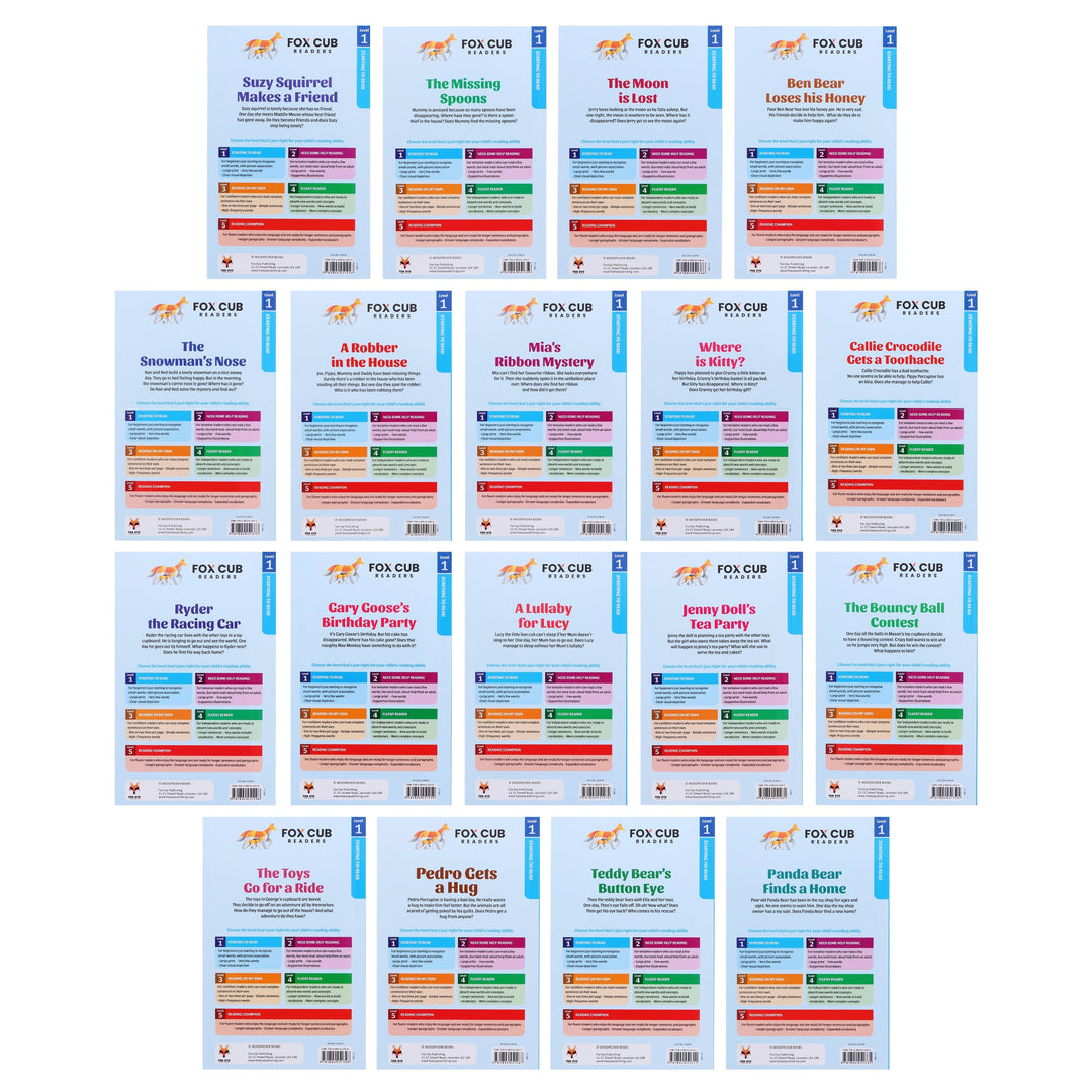 Fox Cub: My First Reader Set (Level 1) 18 Books Collection Set - Ages 2+ - Paperback 0-5 Fox Eye Publishing