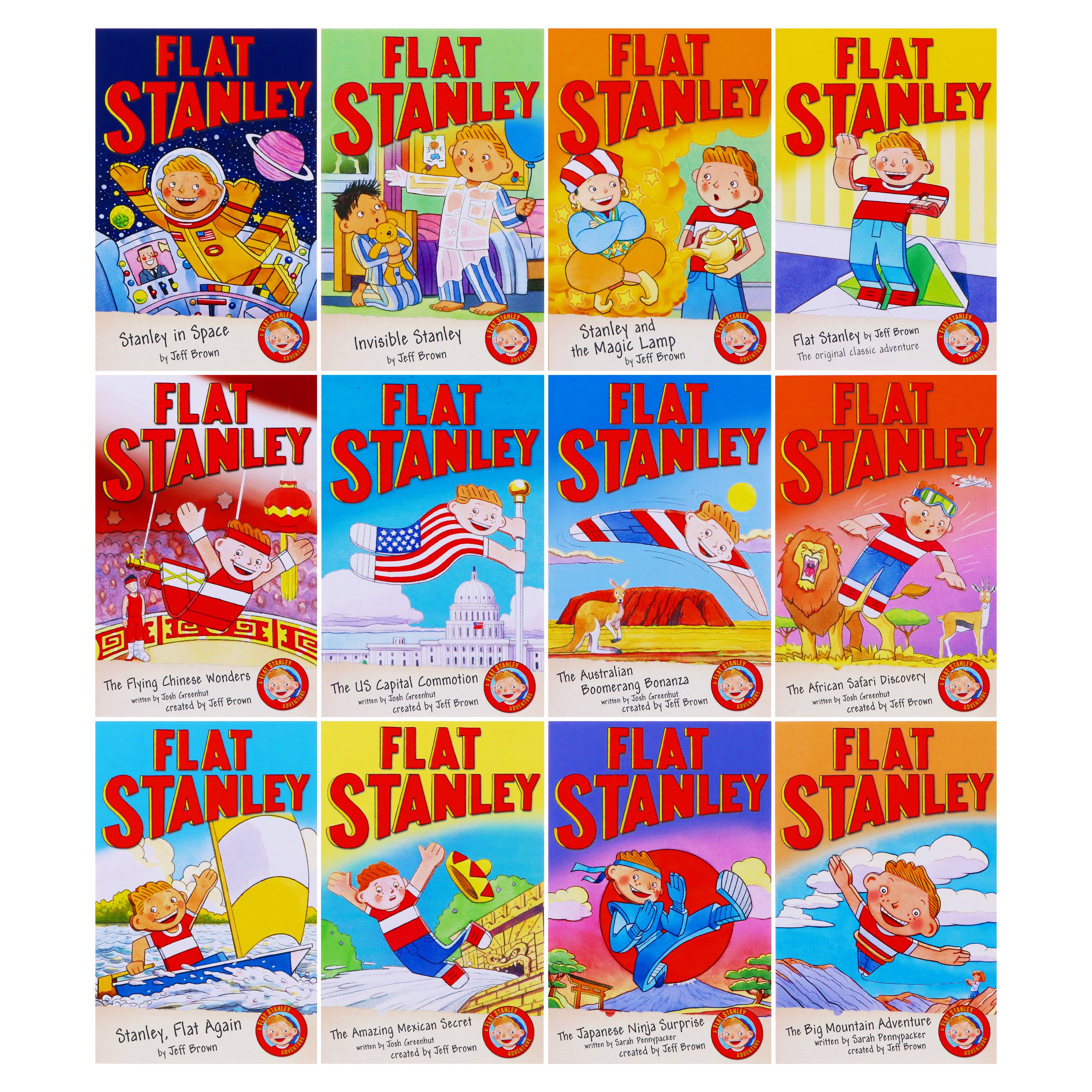 The Flat Stanley Adventure 12 Books Collection Box Set By Jeff Brown - Children's Literature - Paperback