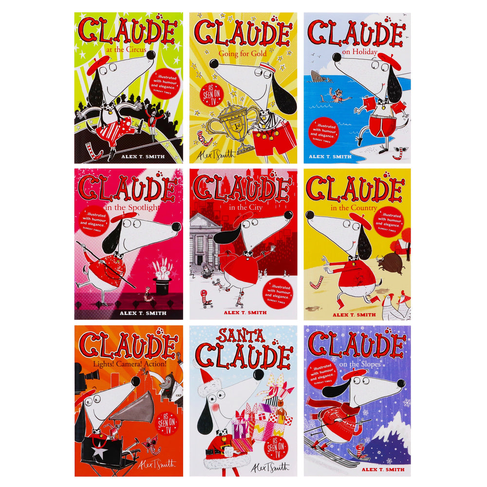Claude A Rather Smashing Collection by Alex T. Smith 9 Books Box Set - Ages 7-9 - Paperback 7-9 Hodder & Stoughton