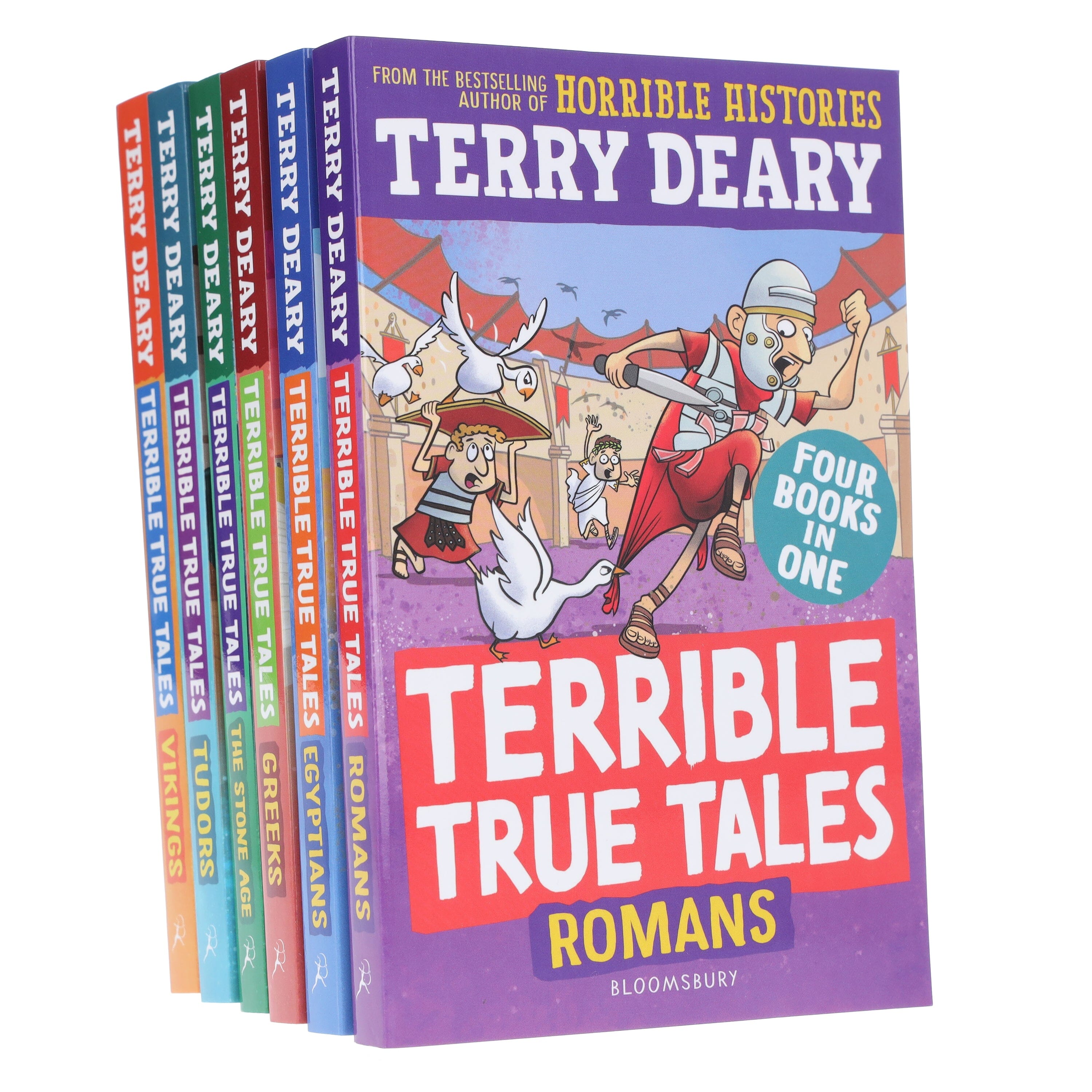 Terrible True Tales By Terry Deary: 6 Books (4 Books in 1