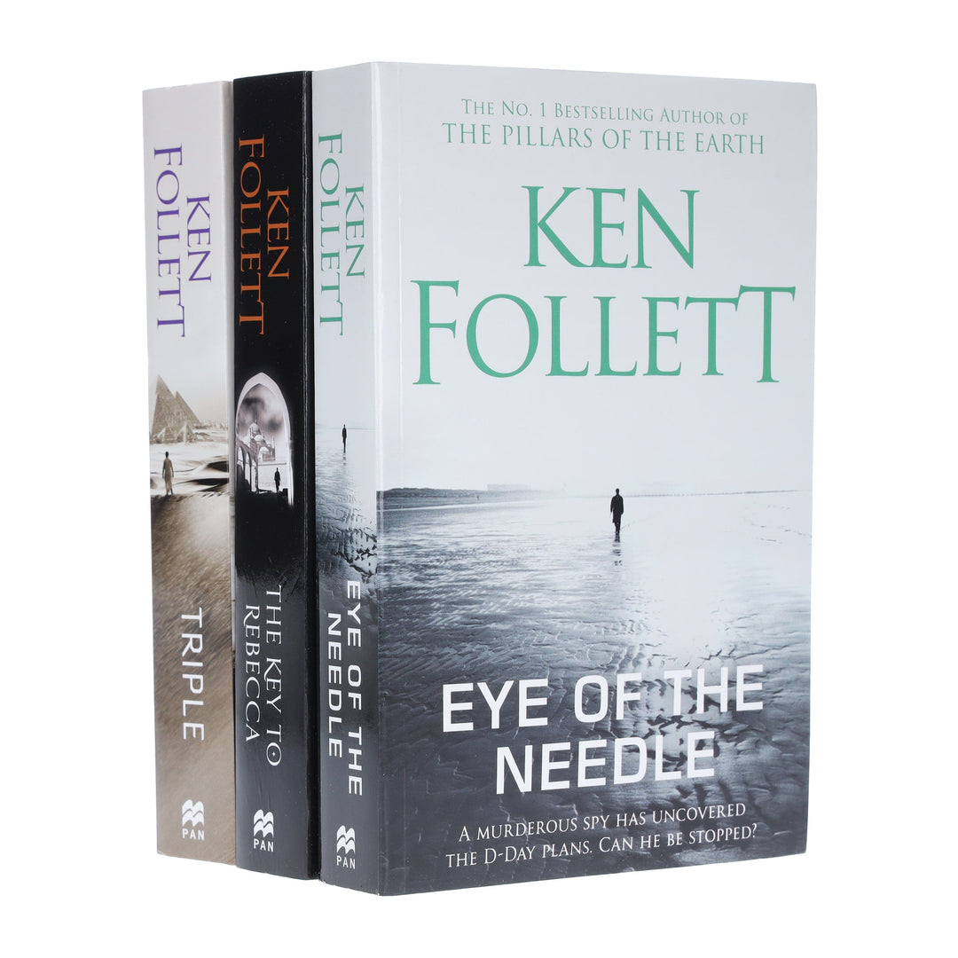 Ken Follett Collection (Eye of the Needle, The Key to Rebecca & Triple) 3 Books Set - Fiction - Paperback