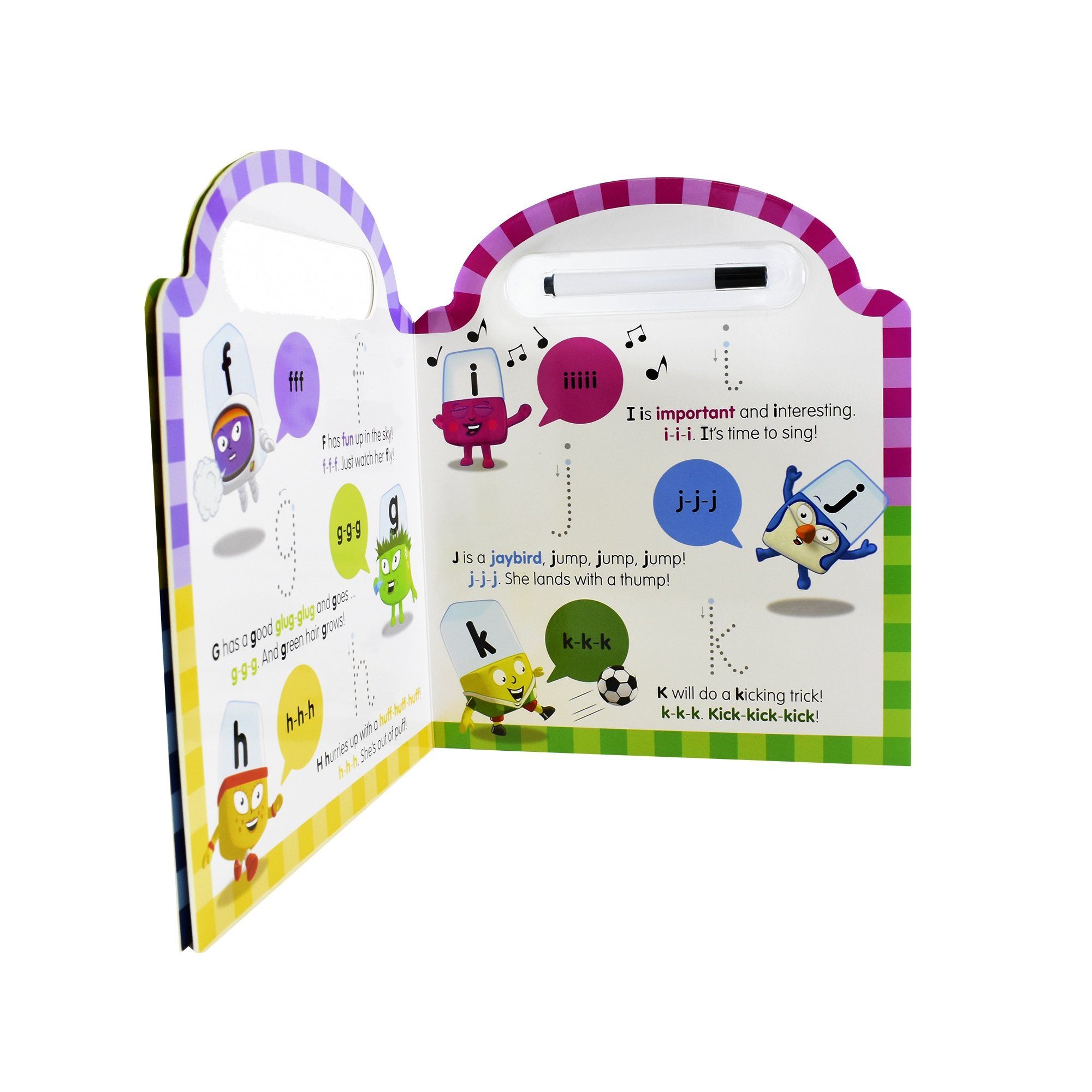 Alphablocks official Wipe Clean ABC - Pen Included Board book