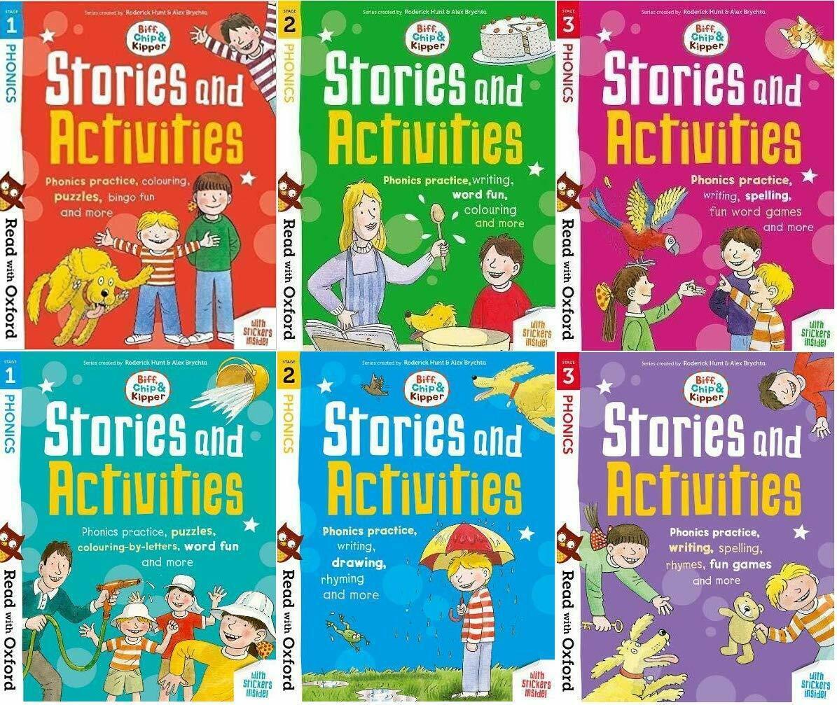 Biff, Chip and Kipper Phonics Stories & Activities: Read with Oxford Stages (1-3) 6 Books Collection Set - Roderick Hunt Ages 0-5 - Paperback Biff, Chip and Kipper Phonics Stories & Activities: Read with Oxford Stages (1-3) 6 Books Collection Set - Roderick Hunt Ages 0-5 - Paperback