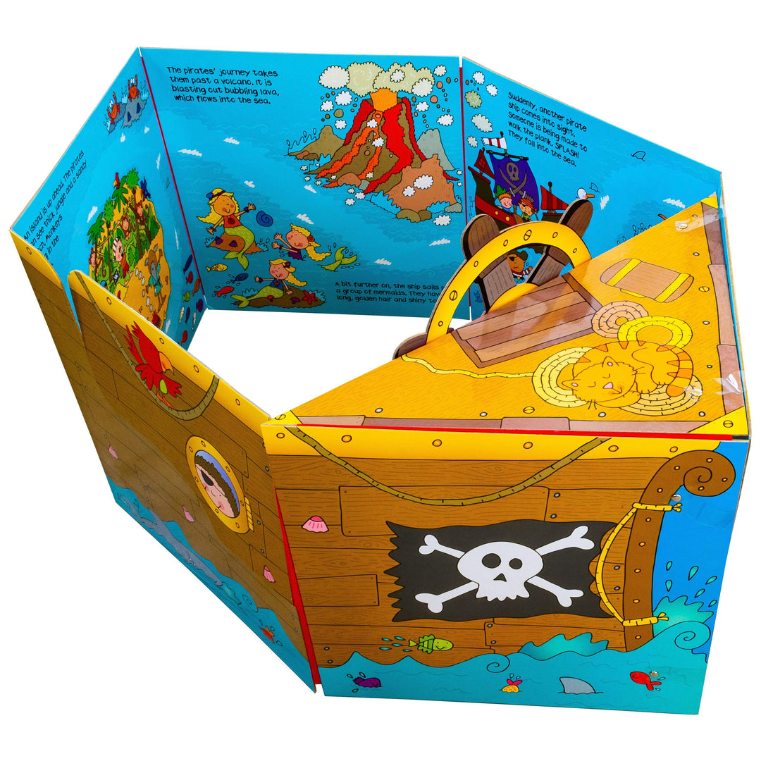 Convertible Pirate Ship By Amy Johnson – Great Value Sit In Pirate Ship, Interactive Playmat & Fun Storybook - Ages 2+ - Board Book