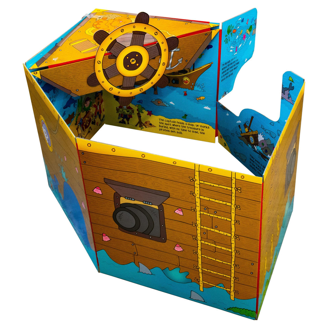 Convertible Pirate Ship By Amy Johnson – Great Value Sit In Pirate Ship, Interactive Playmat & Fun Storybook - Ages 2+ - Board Book