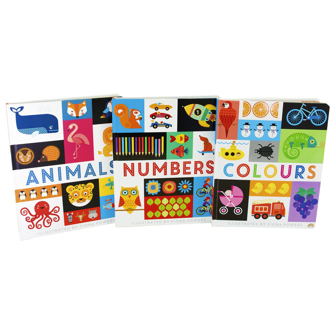 Lift the Flap Early Learning Guide Colours, Animals and Numbers 3 Board Books By Philip Dauncey - Ages 0-5 0-5 Really Decent Books