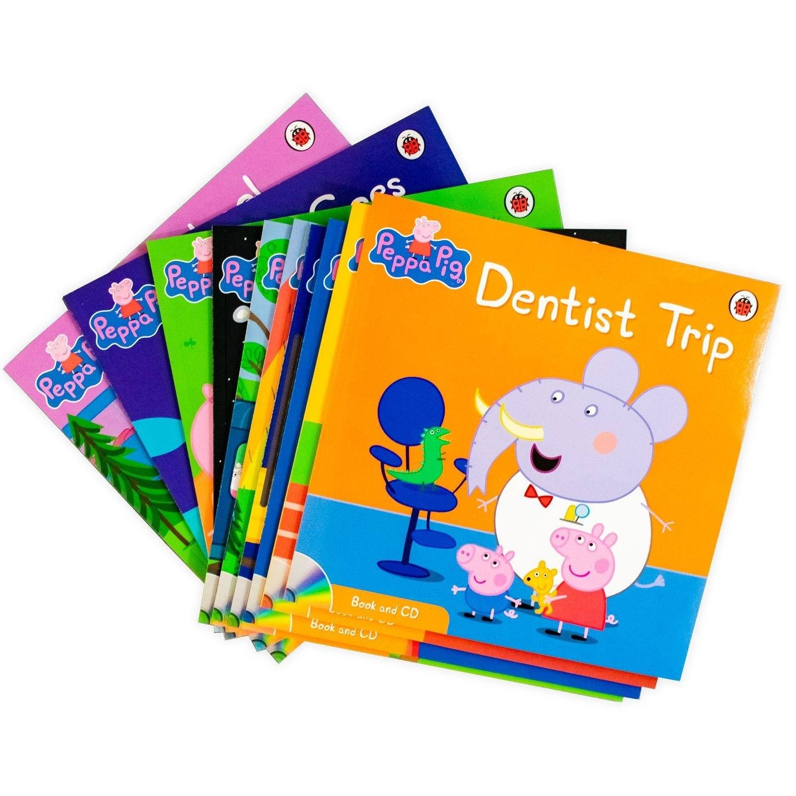 正規品 新品 Peppa Pig 10冊 大きい絵本 CD付 幼児 洋書 英語 CD10枚付「ペッパピッグCD付き英語絵本」10冊セット peppa pig book