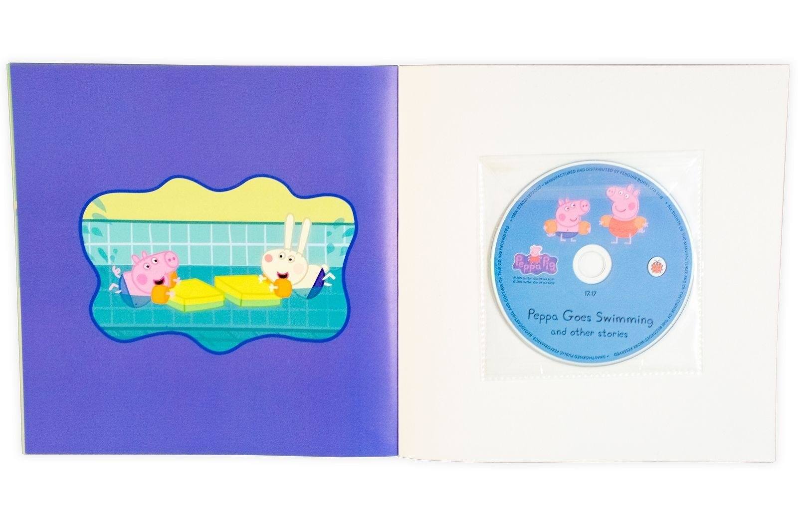 正規品 新品 Peppa Pig 10冊 大きい絵本 CD付 幼児 洋書 英語 The Peppa Pig Collection 10-Book Set In A Orange Gift Bag with