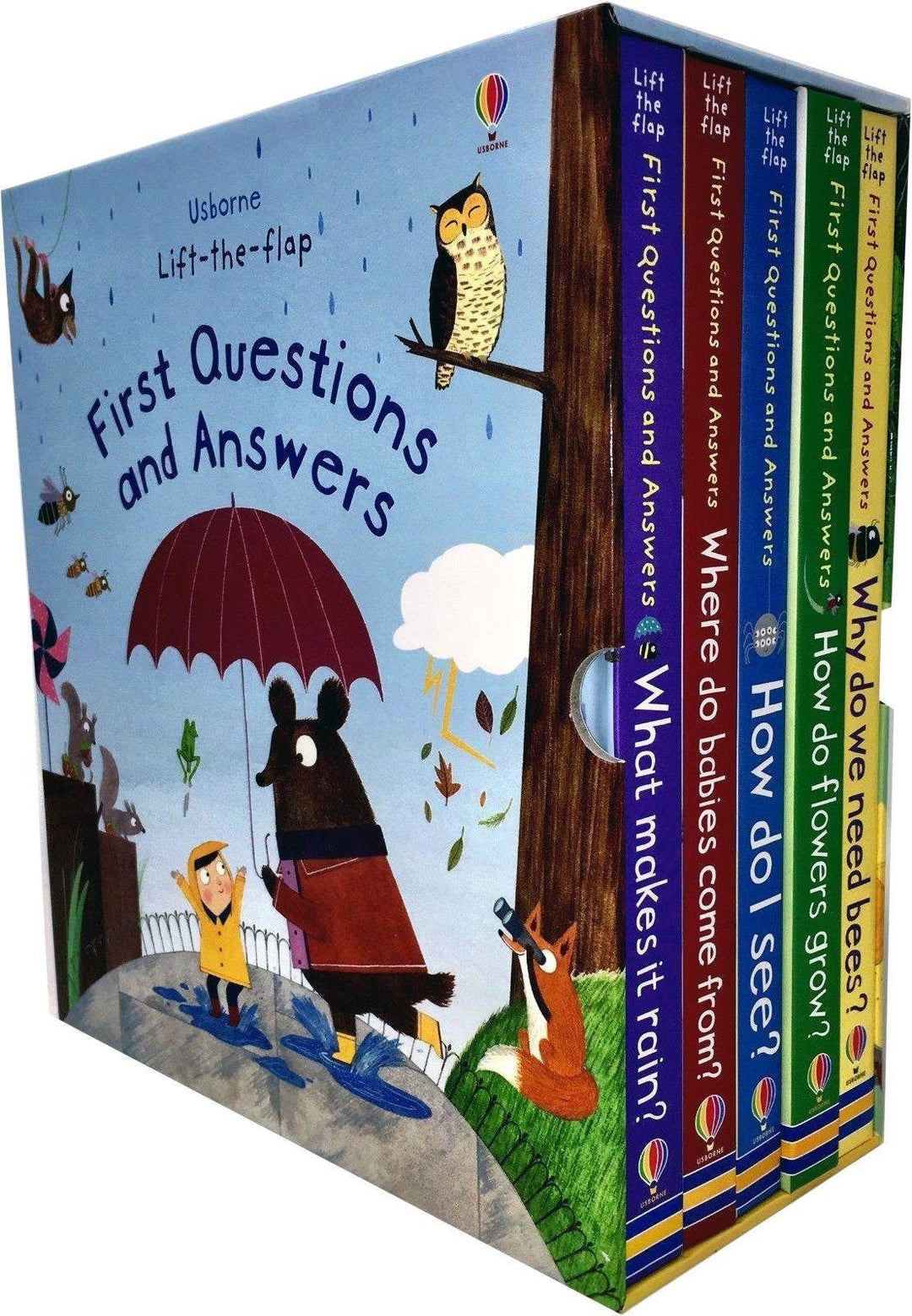 Usborne Lift-the Flap Questions and Answers 5 Books Collection Box Set Series 2 - Ages 0-5 - Hardback 0-5 Usborne