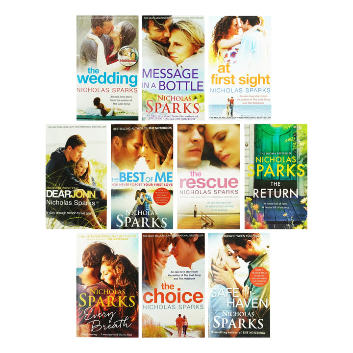 Nicholas Sparks 10 Books Collection - Fiction - Paperback Set