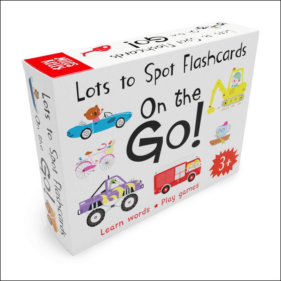 Lots to Spot Flashcards Tray Busy World 4 Pack My food, At Home, On the Go, On the Farm- Hardcover - Age 3-5 3+ Miles Kelly Publishing