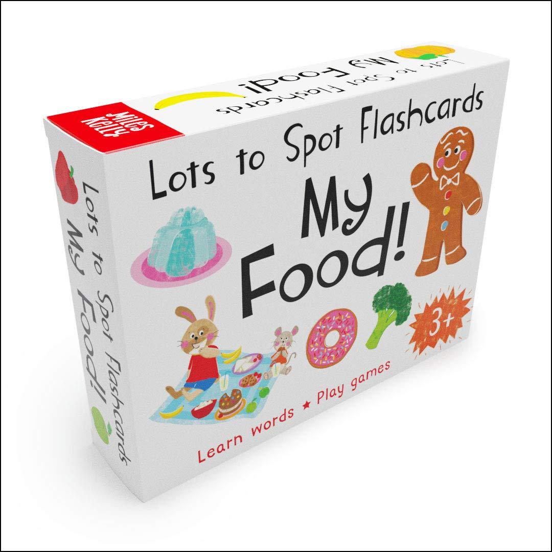 Lots to Spot Flashcards Tray Busy World 4 Pack My food, At Home, On the Go, On the Farm- Hardcover - Age 3-5 3+ Miles Kelly Publishing