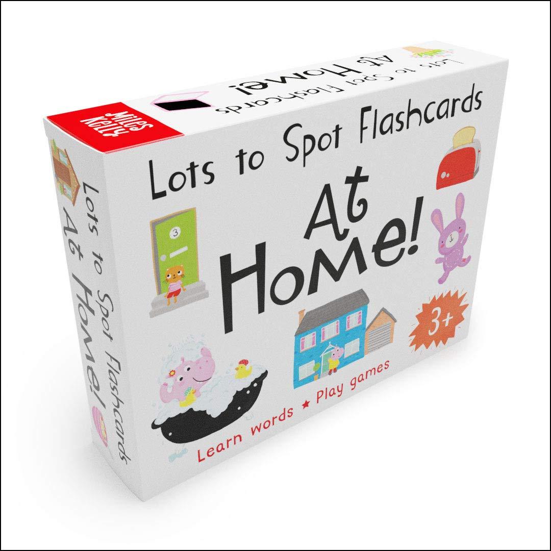 Lots to Spot Flashcards Tray Busy World 4 Pack My food, At Home, On the Go, On the Farm- Hardcover - Age 3-5 3+ Miles Kelly Publishing