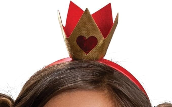 Disney Alice in Wonderland Queen of Hearts Fancy Dress for Kids: Official Disney by Disguise: Includes Iconic Queen of Hearts Dress and Crown Headband