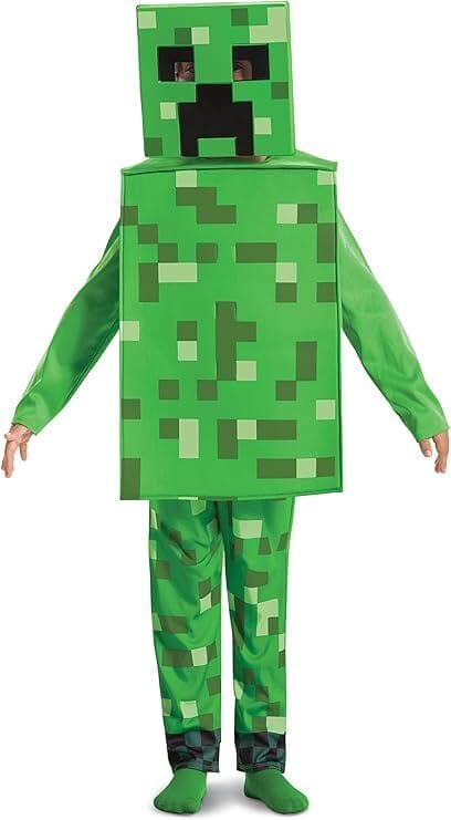 Disguise Minecraft Creeper Costume for Kids, Official Minecraft Product, Pixel Detailing, Includes Creeper Block Body and Creeper Headpiece