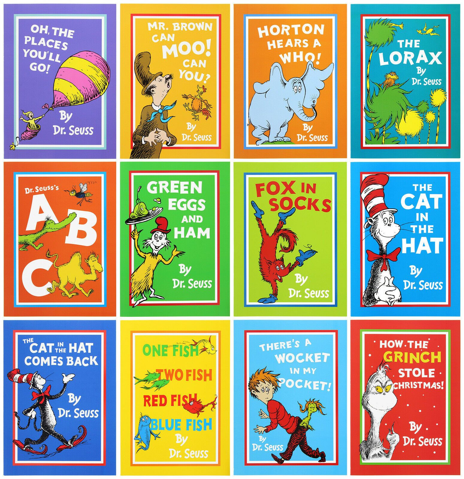 Dr. Seuss Children's Easy Read 12 Books Set – American Bookworm