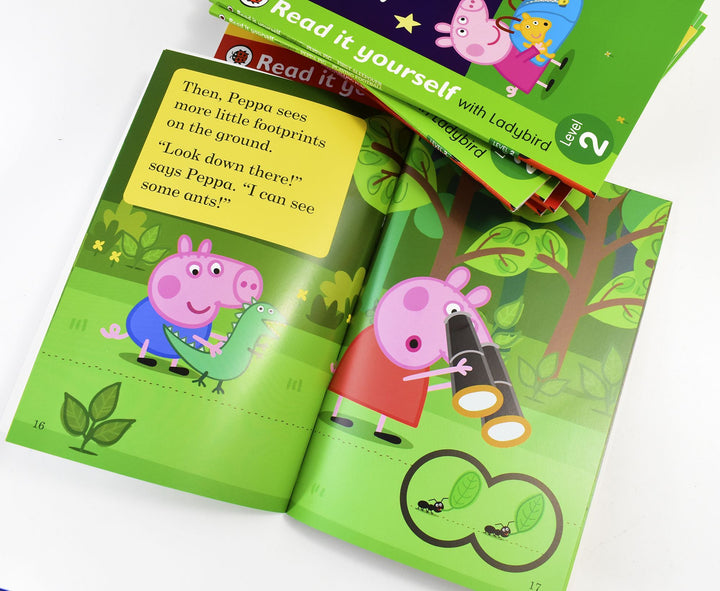 Early Learning Peppa Pig Read it yourself with Ladybird 14 Books Level 1& 2 - Ages 5-7 - Paperback 5-7 Ladybird