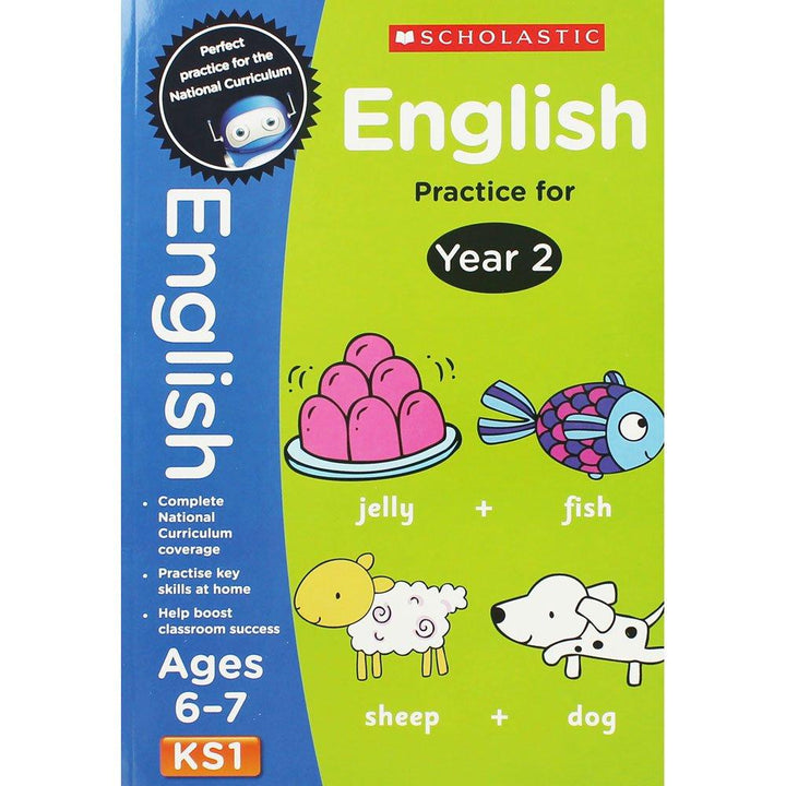 Perfect Practice KS1 English and Maths Year 2 - 2 Books For Age 6-7 Years - Paperback 5-7 Scholastic