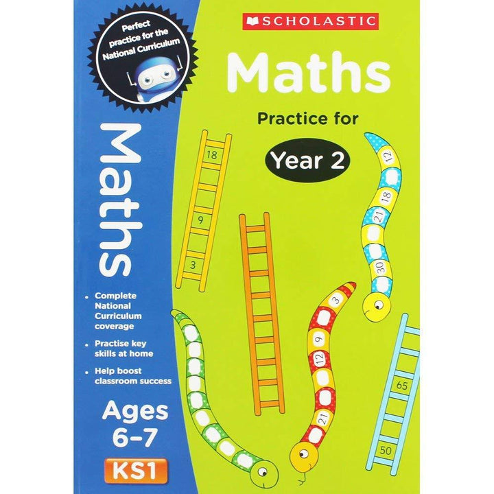 Perfect Practice KS1 English and Maths Year 2 - 2 Books For Age 6-7 Years - Paperback 5-7 Scholastic