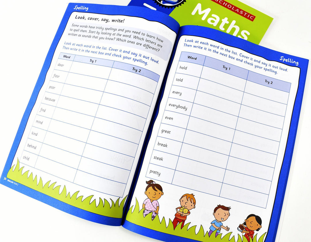 Perfect Practice KS1 English and Maths Year 2 - 2 Books For Age 6-7 Years - Paperback 5-7 Scholastic