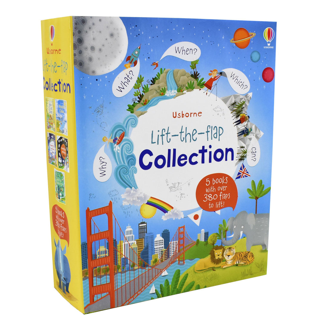 Usborne Lift The Flap 5 Books Collection Set with over 380 flaps to lift - Hardback - Age 5-7 5-7 Usborne Publishing